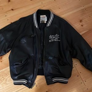 Vintage Avirex NY 50th anniversary leather flight jacket